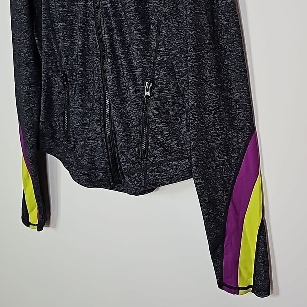 LULULEMON size 12 dark gray hooded zip up jacket - Picture 3 of 7